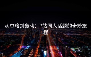 从忽略到轰动：P站同人话题的奇妙旅程